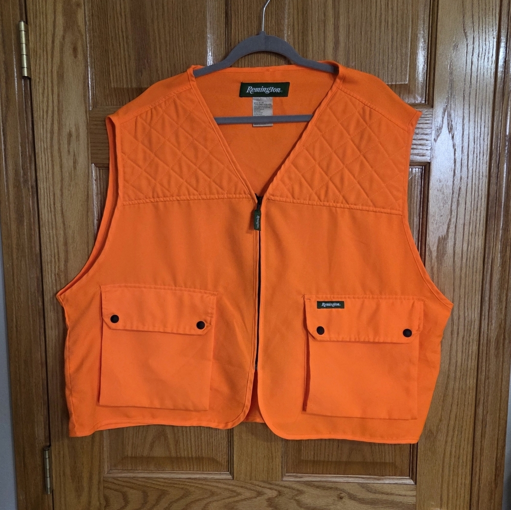 Vintage Remington Vest Blaze Orange Hunting Neon Safety Outdoor Vest 2XL / 3XL